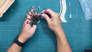 Flatpack Lasercut curvy vase assembling/time lapse