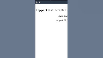 Uppercase Xi | Uppercase Greek Letter Xi in Latex #latex #greek #uppercaseletters #shorts #videos
