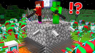 JJ and Mikey Protect House vs Pomni Zombie Army- Minecraft Maizen vs The Amazing Digital Circus
