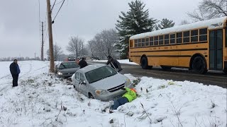 Comcast Xfinity's repair trucks may have caused multiple slide offs and collision.