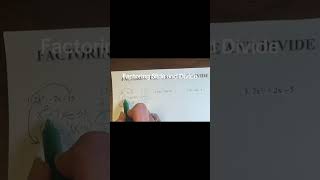 Factoring trinomials using slide and divide