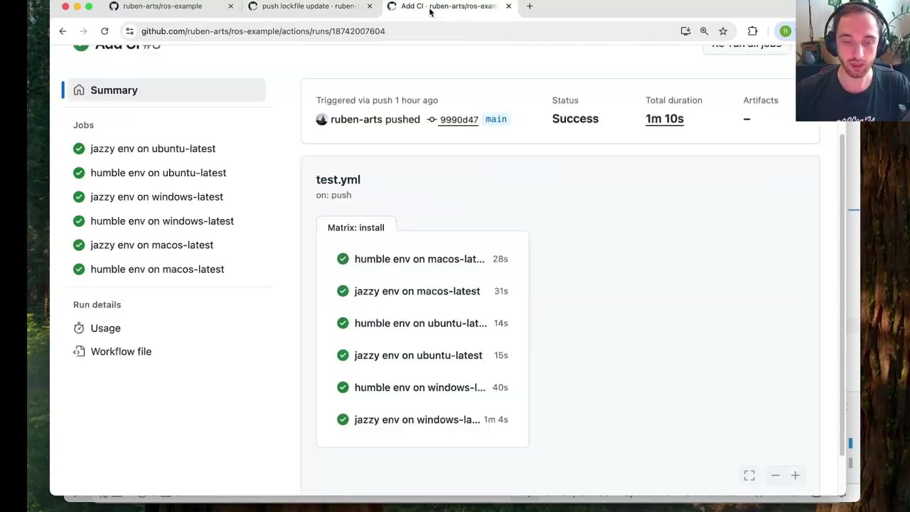 Easy CI setup for ROS with Pixi