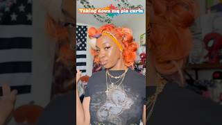 Let’s take down my pin curls🧡