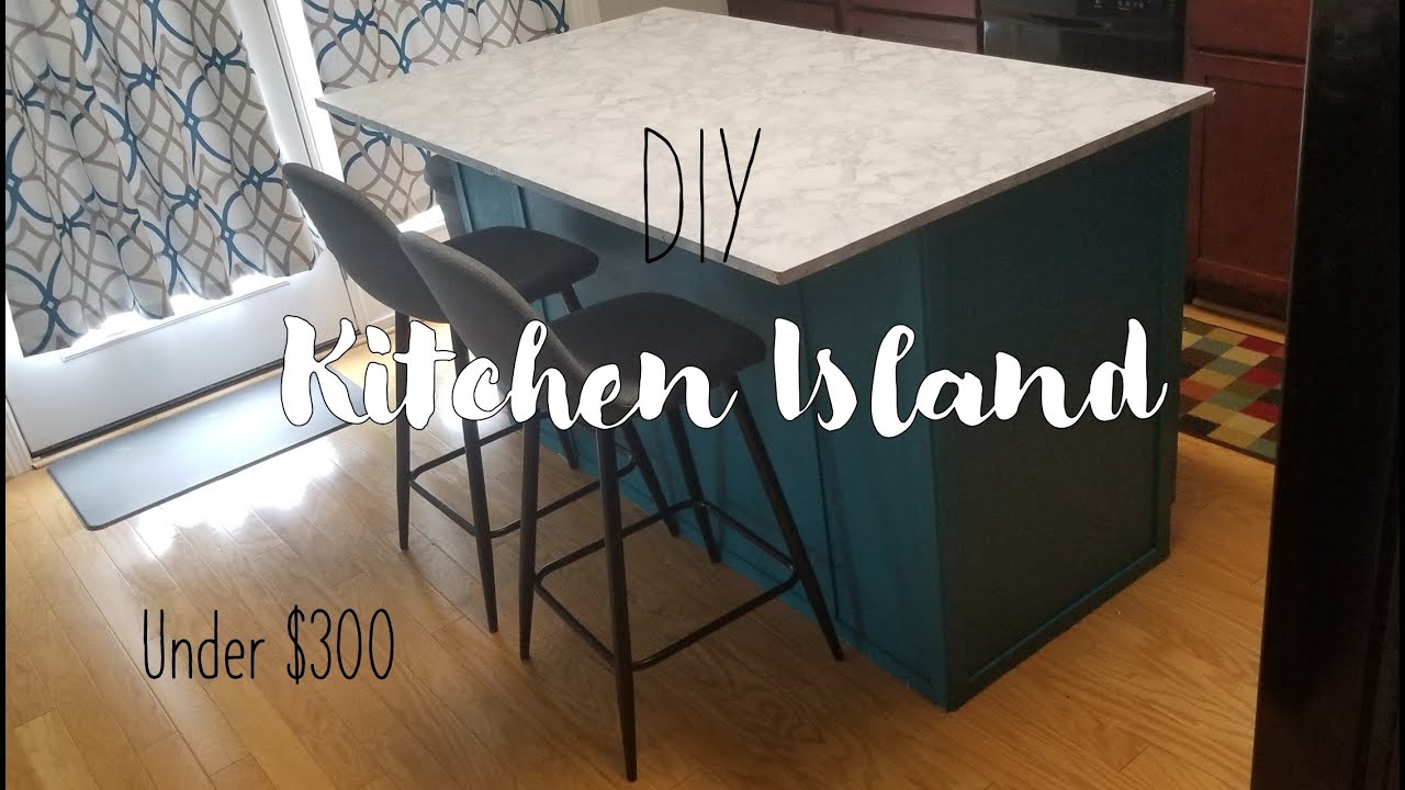 DIY Kitchen Island Under 300!! YouTube