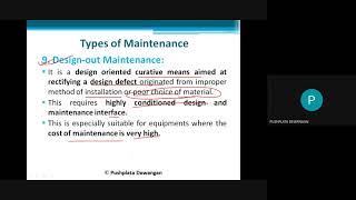 Maintenance management  Need, objectives, function & types of Maintenance