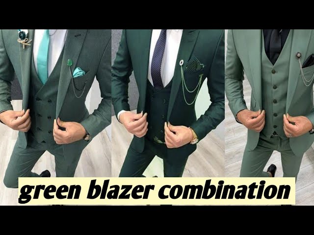 Green Blazer mens Green Blazer Men What goes good with green blazer? -  YouTube