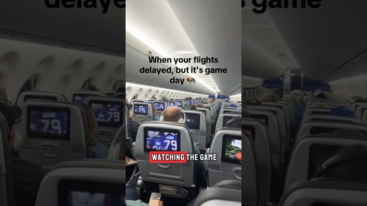 The airplane pilots were watching the Bills and Ravens game! 