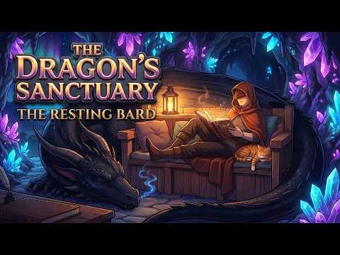 Cozy Crystal Cave 💎 Medieval Fantasy Music & Deep Cavern Ambience for Study & Reading