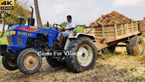 Eicher 551 49hp Range power plus tractor with loaded trolley pulling | John Deere tractor power #CFV