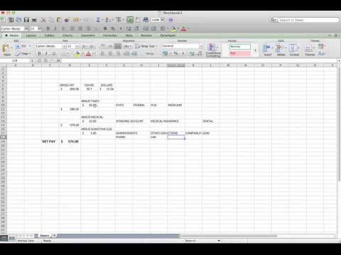 How to make pay stub part 2 of 5