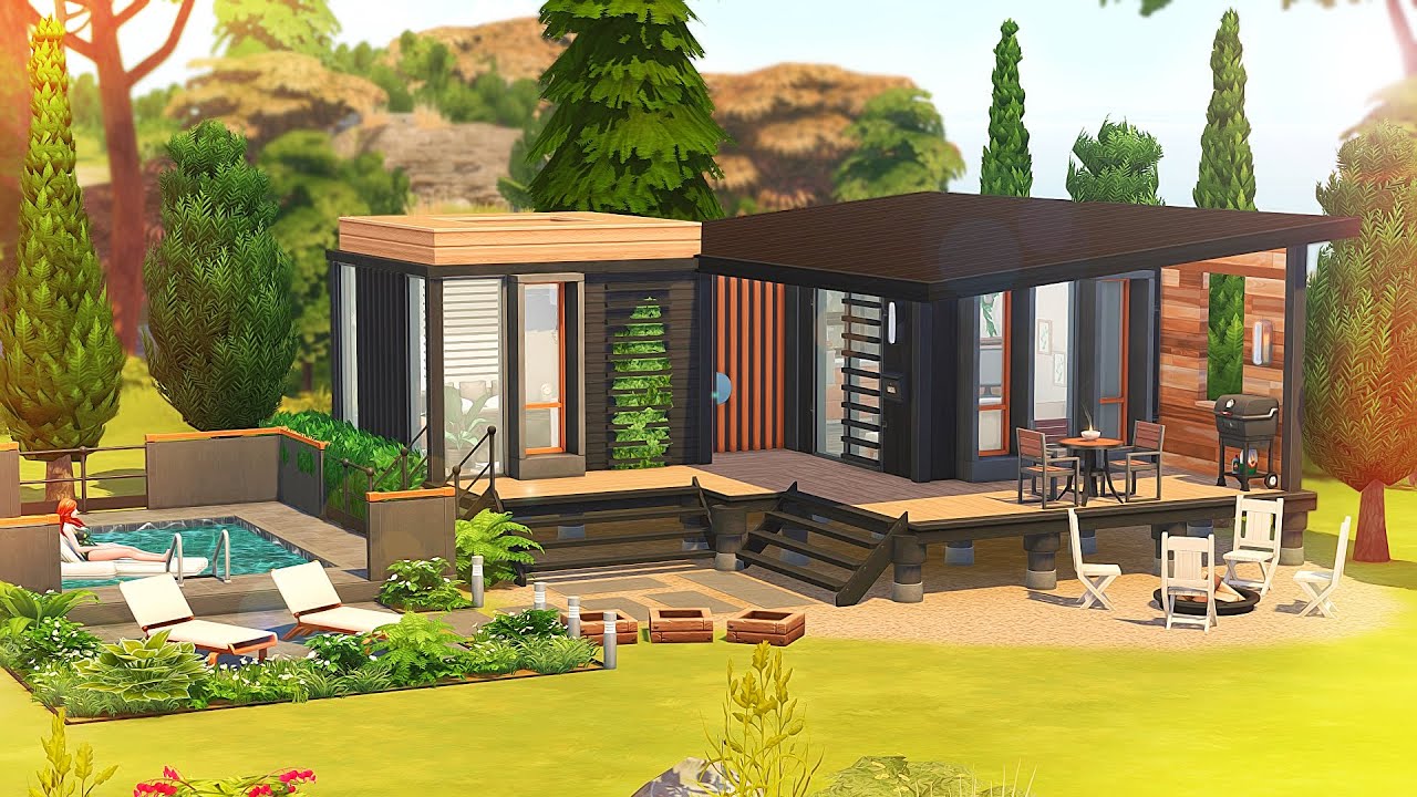 LAWYER'S TINY HOUSE 💼 | The Sims 4 Speed Build - YouTube