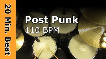 Post Punk Drum Track 110 BPM  - 20 Minute Drum Loop