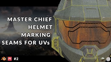 Blender Master Chief Helmet Texturing Tutorial | Ep2 | Marking Seams | #blendertutorial #blender