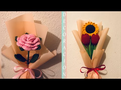 Como Envolver Un Ramo De Flores Crochet Cualquier Tipo De Papel 