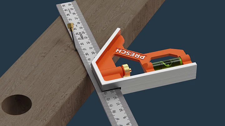 PRESCH Combination Square 300mm - Metric - Professional Measuring Tool