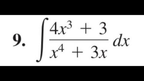 find the integral of (4x^3 + 3)/(x^4 + 3x) dx