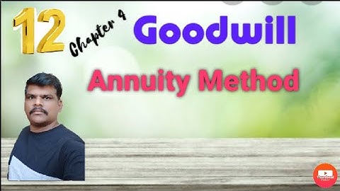 +2 Accountancy chapter 4 Annuity Method of Goodwill