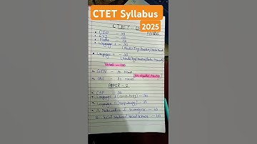 || CTET Syllabus 2025 ||   || paper 1 and paper 2 || #ctetevssyllabus #2025goals