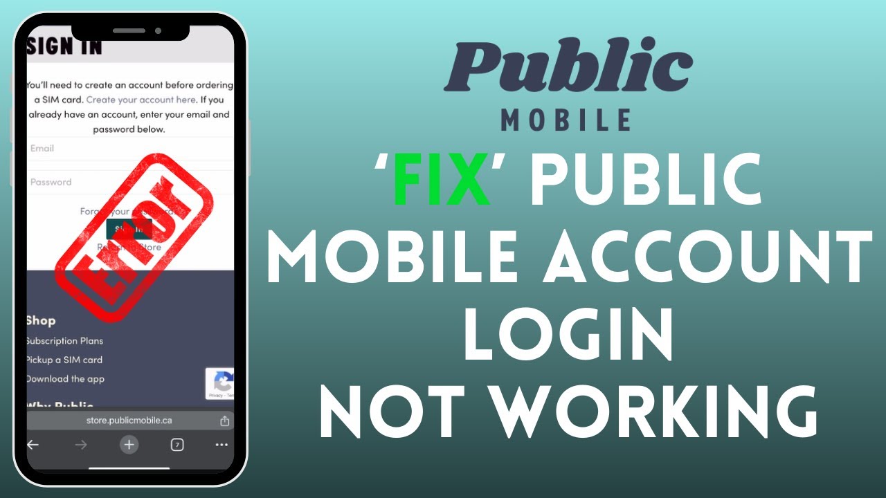 How to Fix Public Mobile Account Login Not Working 2024?