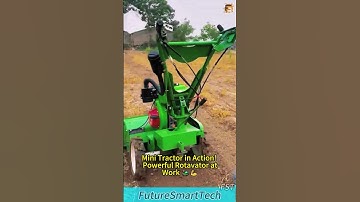 Mini Tractor in Action! Powerful Rotavator at Work 🚜💪 #shorts
