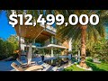Inside this 12499000 luxury florida waterfront mansion with virtual golf
