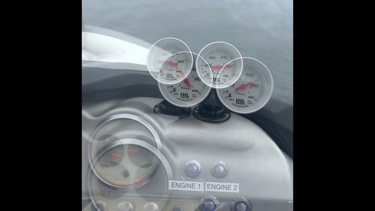 SeaDoo mechanical oil pressure gauges running at idle, 5500 rpm and