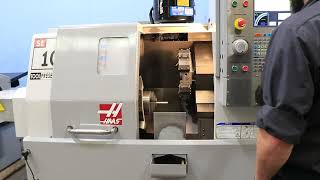 HAAS MODEL SL-10 CNC LATHE w/HAAS SERVO 300 BARFEED