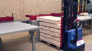 Reinhardt Stack&Move - Electric stacker for cross-cut saws with push-feed system