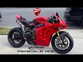 Ducati Panigale V4S -Spark Racing Full Titanium Exhaust - LOUD MOTO GP SOUND 🔥(Revs @ the end)
