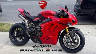 Ducati Panigale V4S Spark Racing Full Titanium Exhaust  LOUD MOTO GP SOUND (Revs @ the end)