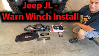 How To  Warn Winch Install on a Jeep JLU Rubicon