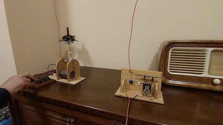 Spark gap transmitter and coherer receiver