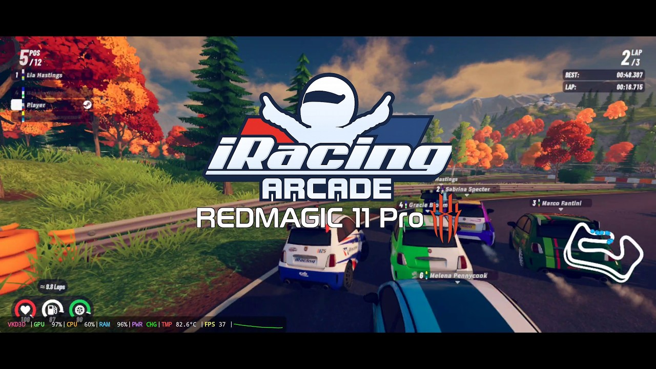 iRacing Arcade on the RedMagic 11 Pro (Snapdragon 8 Elite Gen 5)