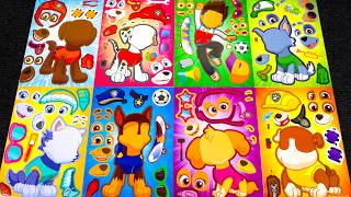 🐶Paper DIY🐶 PAW Patrol Sticker Book Coloring ASMR with Ryder, Marshall, Rubble, Zuma &amp; Sweetie! 🐶🐾