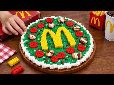 Making the FIRST EVER Vegan Pizza at Home! Stop Motion LEGO Cooking ASMR