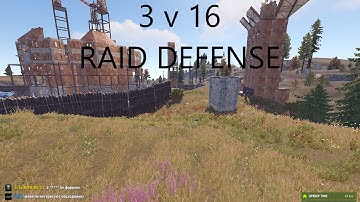 RUST ONLINE RAID DEFENSE 3v16 (250+ rockets)