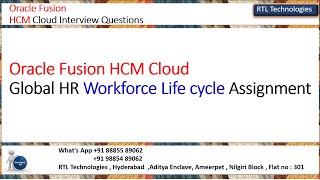 Detailed Fusion Cloud HCM | HCM | Workforce Life Cycle | Emp Hire | Real Time Assignment | Placement Profile
