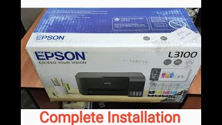 Epson L3100 printer installation process. Epson L3100 Unboxing and complete installation. -
