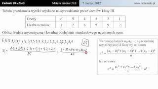 [Zad28] Mock Matura exam, March 7, 2012