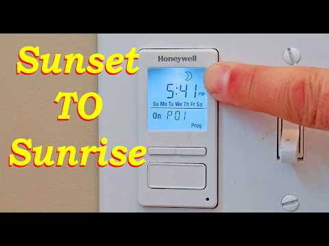 Minuterie automatique Honeywell. Allume les lumières au coucher du soleil et les éteint au lever ...