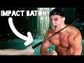 Bodybuilder VS Steel IMPACT BATON Experiment | Expandable Baton Damage Test