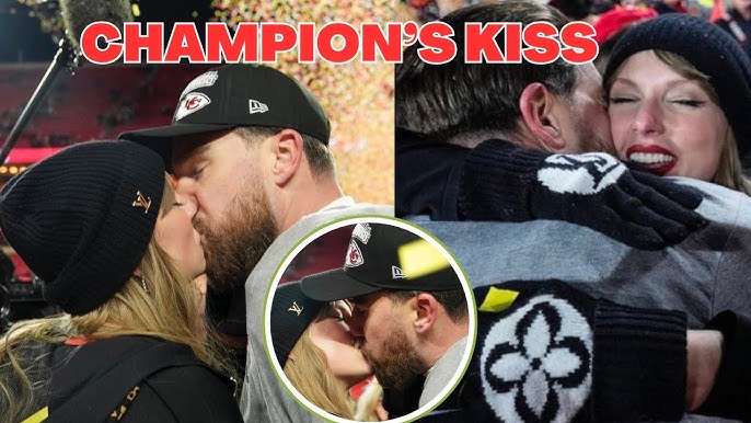 OMG!! Taylor Swift HUGS & KISSES Travis Kelce as they CELEBRATE Chiefs win  vs Bills