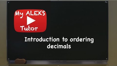 Introduction to Ordering Decimals