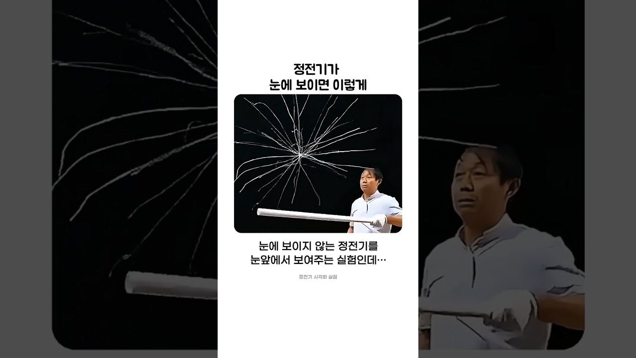 정전기가 눈에 보이면 이렇게