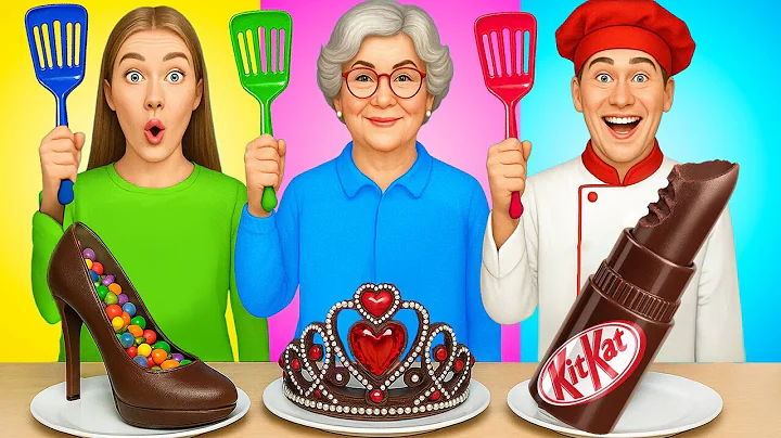 ME VS GRANDMA COOKING CHALLENGE 🍲 Hilarious Recipes by 123 GO! CHALLENGE