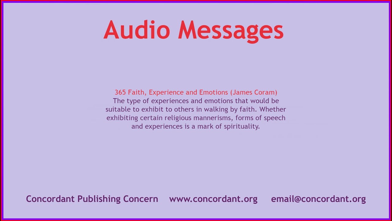 365 Faith, Experience and Emotions (James Coram)