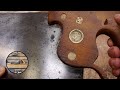 Rare 1860s disston eagle medallion hand saw  restoration