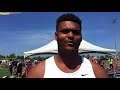 Interview: Logan Brown, 2018 MHSAA T&F Finals Division 1 Boys Shot Put Champion