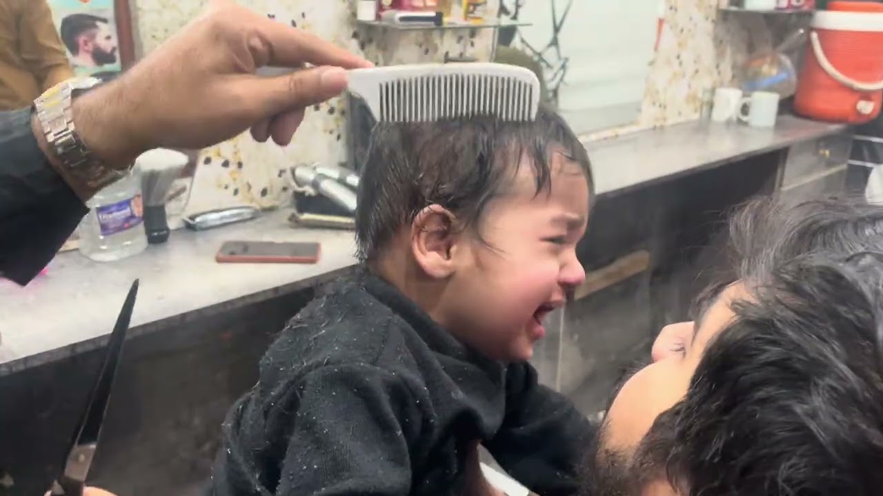 Baby haircut karvate hue 🥹🥹🥹😩😩