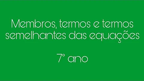 Como achar o termo de uma equação?